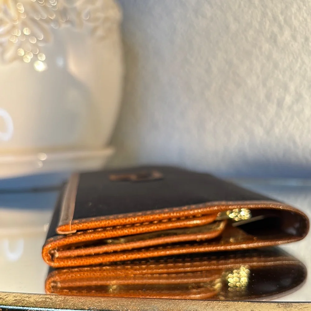 Pola Elegant Black and‎ Brown Wallet